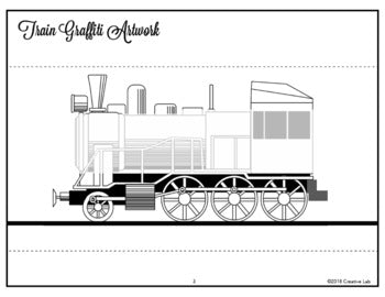 Coloring Pages Worksheets - Train Graffiti