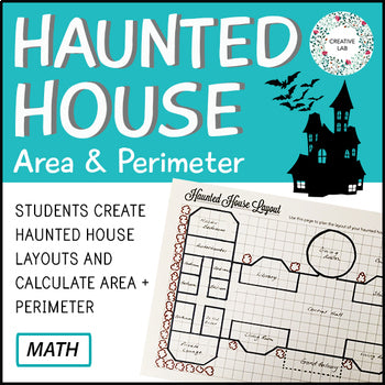 Math Haunted House Design - Area & Perimeter - Halloween Math