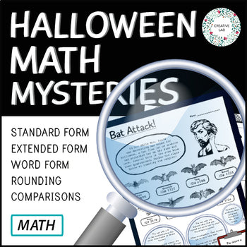 Halloween Place Value - Math Mystery Worksheets