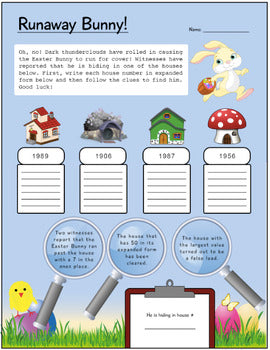 Easter Math Mystery - Place Value