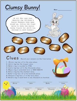 Easter Math Mystery - Place Value