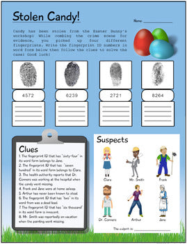 Easter Math Mystery - Place Value