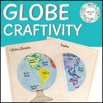 Mapping Craft Activity - 3D Globe World Map - 100% Editable