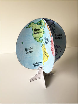 Mapping Craft Activity - 3D Globe World Map - 100% Editable