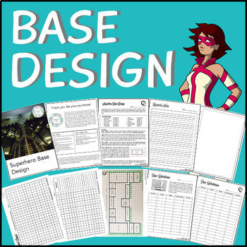 Superhero Base Design - Math - 100% Editable