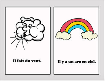 French Weather - Vocabulary Worksheet & Visuals - 100% Editable