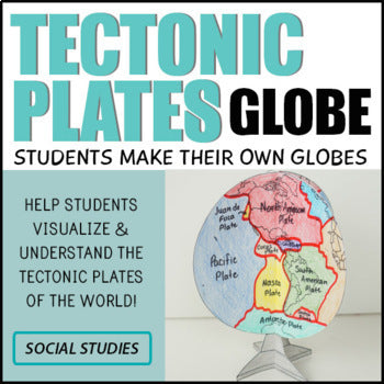 Tectonic Plates Globe - 3D World Map Model