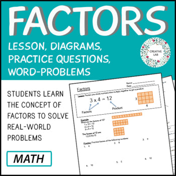 Factors, Greatest Common Factors - Lesson & Practice Questions