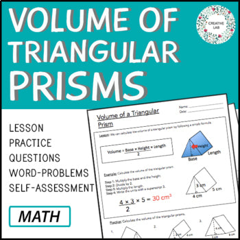 Volume of Triangular Prisms - Lesson & Practice Questions