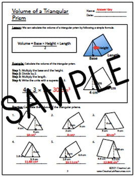 Volume of Triangular Prisms - Lesson & Practice Questions