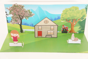 Tiny House Scene 3D Craftivity