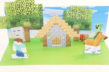 Minecraft Art Pop Up House Craftivity
