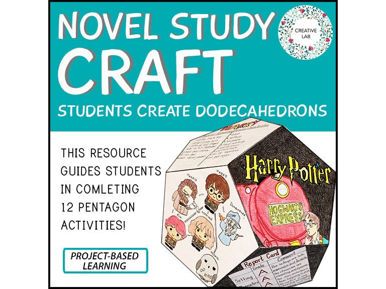 Novel Study Craft For Any Book - Dodecahedron - PBL // Printable Teaching Resource // No Prep Classroom // Project Based Learning