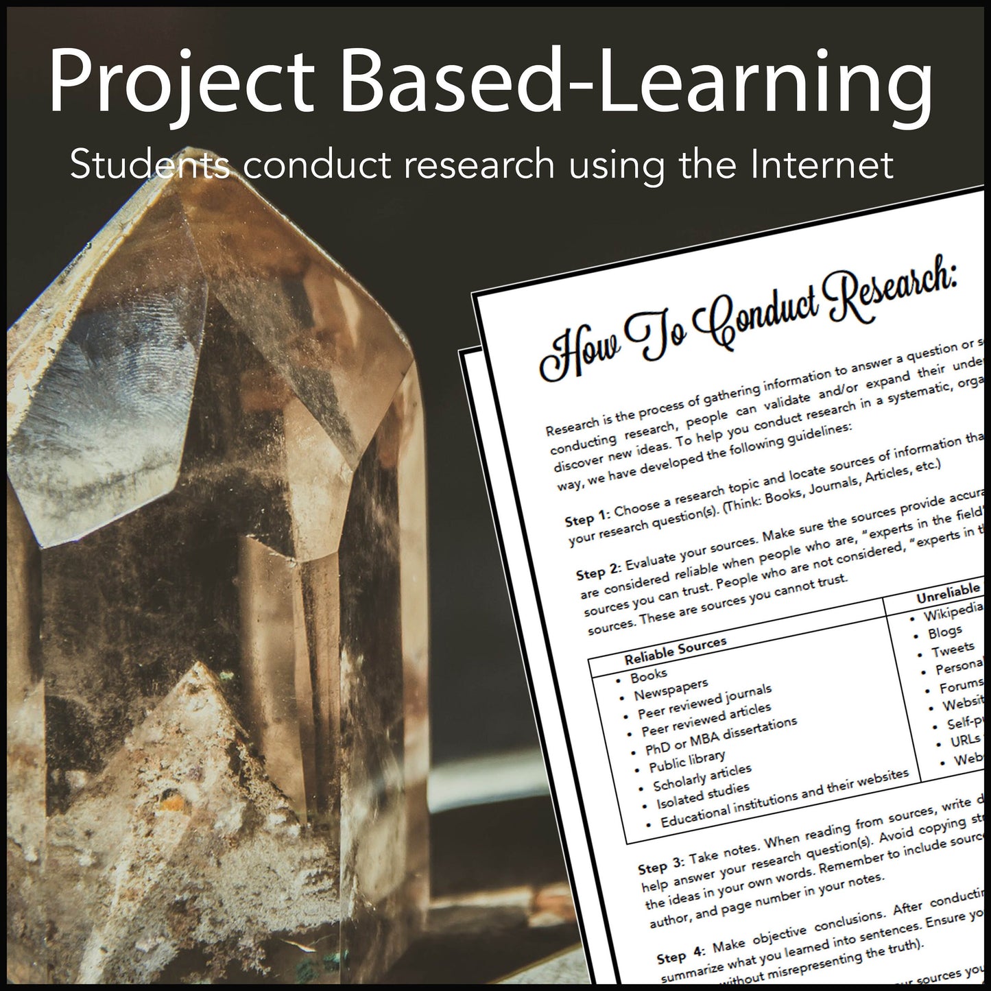 Geography Research Project - PBL // Printable Teacher School Resource // No Prep Classroom // Project Based Learning