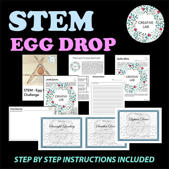 Egg Drop Contest STEM Challenge - 100% Editable// Printable Teaching Resource // No Prep Classroom // Science