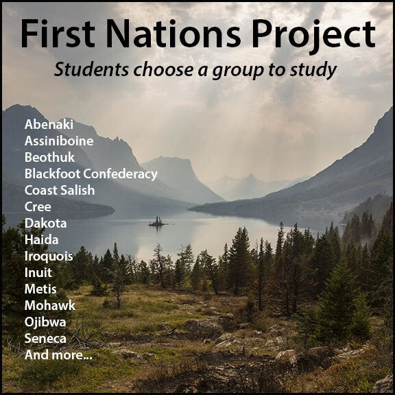 Canada's First Nations Research Project - PBL // Printable Teaching Resource // No Prep Classroom // Project Based Learning