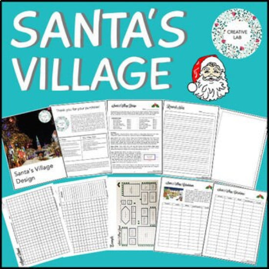 Santa's Village Design - Area & Perimeter // Printable Teaching Resource // No Prep Classroom //