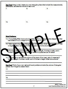 Volume of Triangular Prisms - Lesson & Practice Questions - 100% Editable // Printable Teaching Resource // No Prep Classroom //