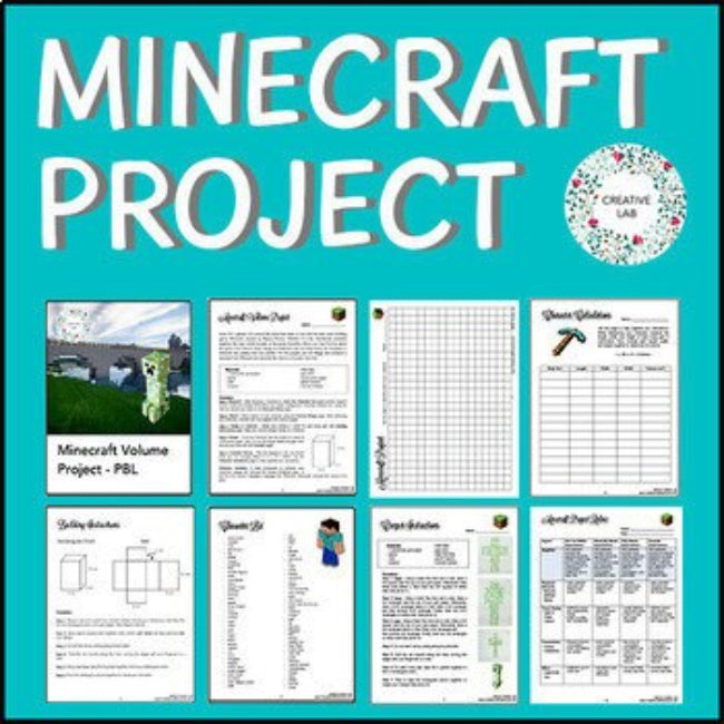 minecraft-volume-project-math-pbl-creative-lab for Free Printable Minecraft Math Worksheets Minecraft Volume Project - Math - PBL – Creative Lab for Free Printable Minecraft Math Worksheets