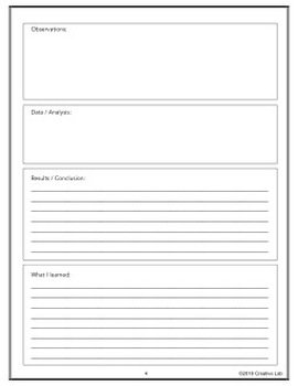 Scientific Method Lab Report - Student Template // Printable Teaching Resource // No Prep Classroom //